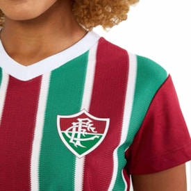 Cropped Oficial Fluminense Braziline Feminina Vinho