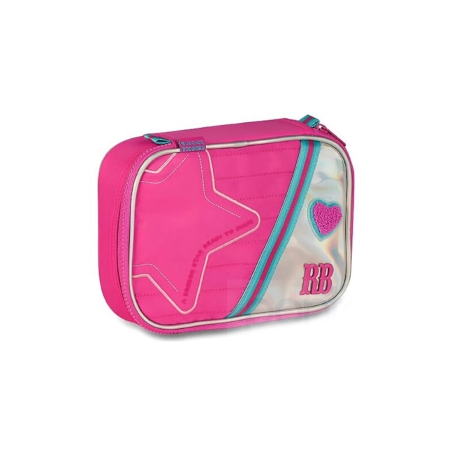 Estojo Rebecca Bonbon Feminino Holográfico Rosa