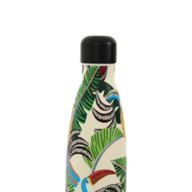 Garrafa Farm Glub Glub Tucanos Com Folhagens 500Ml Off White Estampado