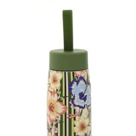 Garrafa Que Sede 500Ml Floral Tropical Farm Verde