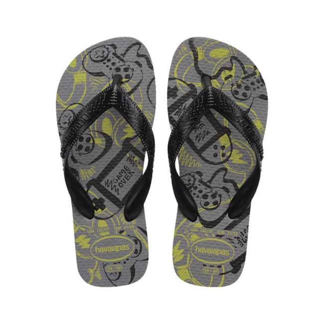 Havaianas Chinelo Infantil Masculino Cinza Aco