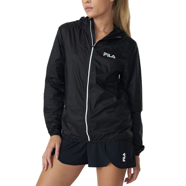 Jaqueta Corta Vento Fila Race Run Feminina Preto