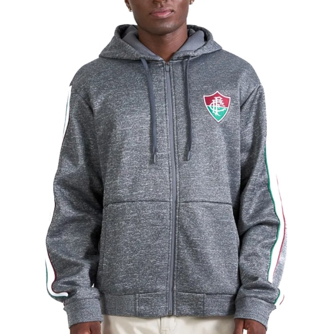 Jaqueta Fluminense Braziline Masculina Mescla Cinza