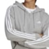 Jaqueta Moletom Adidas Essentials 3 Stripes Feminino Cinza
