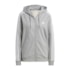 Jaqueta Moletom Adidas Essentials 3 Stripes Feminino Cinza