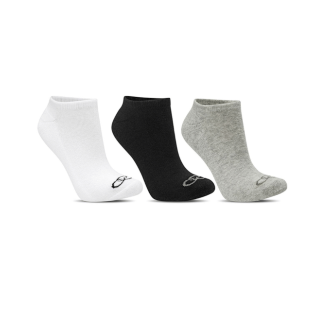 Kit 3 Meias Olympikus Unissex Branco