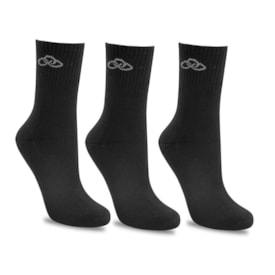 Kit 3 Meias Olympikus Unissex Preto