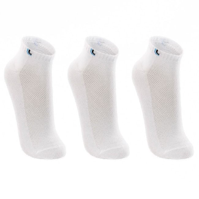 Kit Com 3 Pares Meia Curta Adulto Walk Lupo Branco