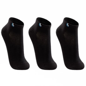 Kit Com 3 Pares Meia Curta Adulto Walk Lupo Preto