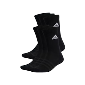 Kit Meia Cano Longo Adidas Preto