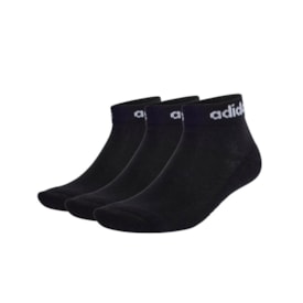 Kit Meia Cano Médio Esportiva Adidas  Preto