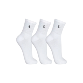 Kit Meia Cano Medio Lupo Unissex Branco
