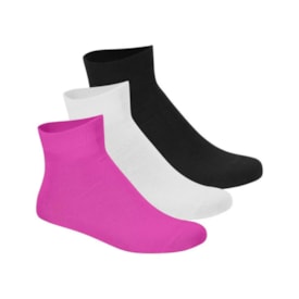 Kit Meia Cano Médio Moleca Branco