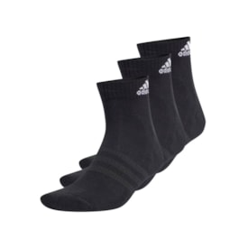 Kit Meia Esportiva Cano Médio Adidas Preto