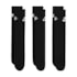 Kit Meia Esportiva Cano Medio Nike M 34 A 38 Preto