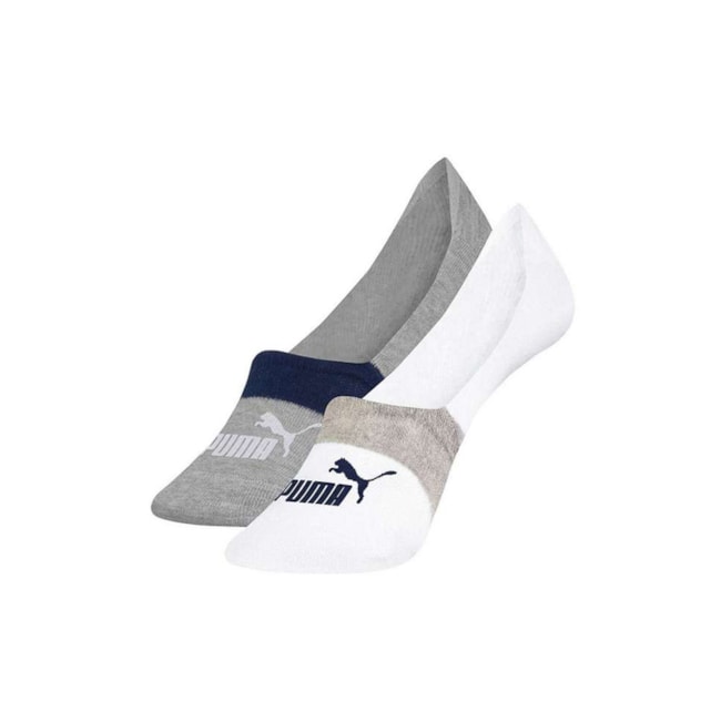 Kit Meia Invisivel Puma Cinza Mescla
