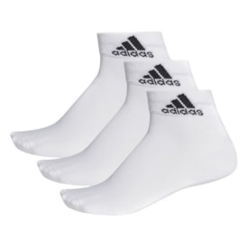 Meia Adidas Ankle Mid Thin 3 Pares Unissex Branco