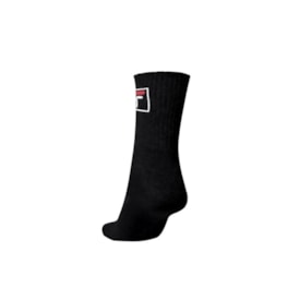 Meia Fila Cano Alto 3 Pares Unissex Preto