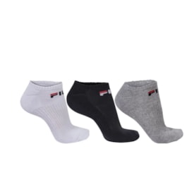 Meia Fila Cano Curto 3 Pares Unissex Preto