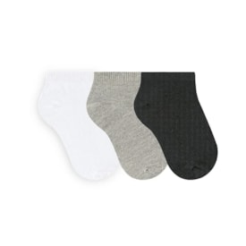 Meia Sapatilha Selene Kit 3 Pares Preto