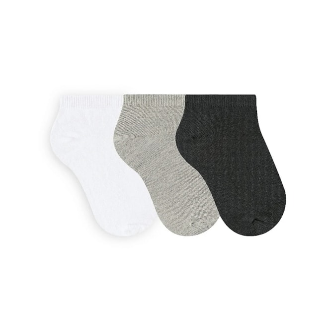 Meia Sapatilha Selene Kit 3 Pares Preto