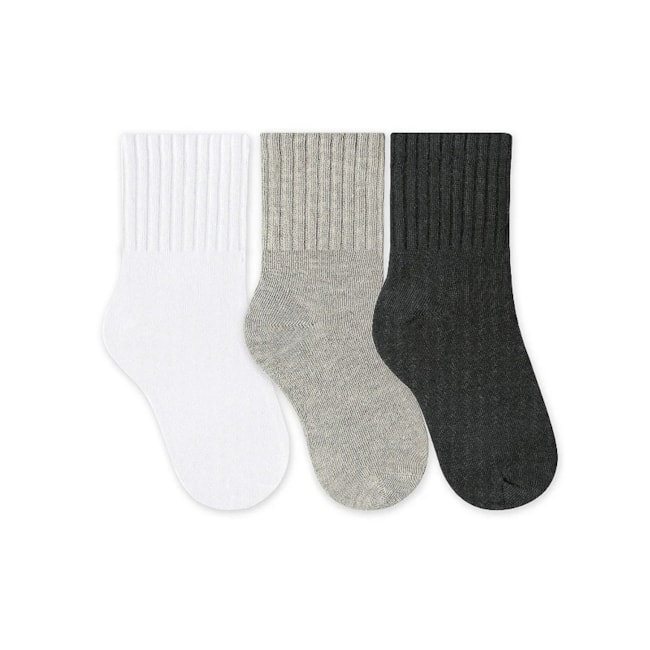 Meia Selene Kit 3 Pares Infantil Branco