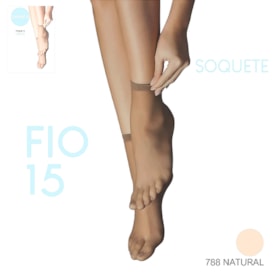 Meia Soquete Selene Feminina Natural