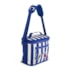 Mini Cooler Farm Farofa Listras Azul Branco