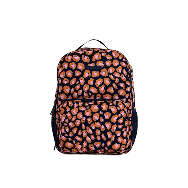 Mini Mochila Farm Borogodó Leopard Pop  Azul Marinho