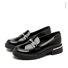 Mocassim Barbie™ Salto Médio Piccadilly Feminino Preto