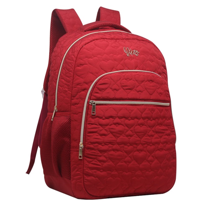 Mochila Casual Yins Feminina Vermelho Escuro