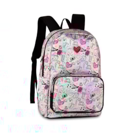 Mochila Clio Holográfica Infantil Feminina Preto