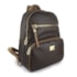 Mochila De Couro Luz Da Lua Feminina  e Monograma Mocca