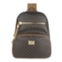 Mochila De Couro Luz Da Lua Feminina  e Monograma Mocca