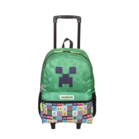 Mochila De Rodinha Sestini Minecraft Infantil Masculina Pt/vd