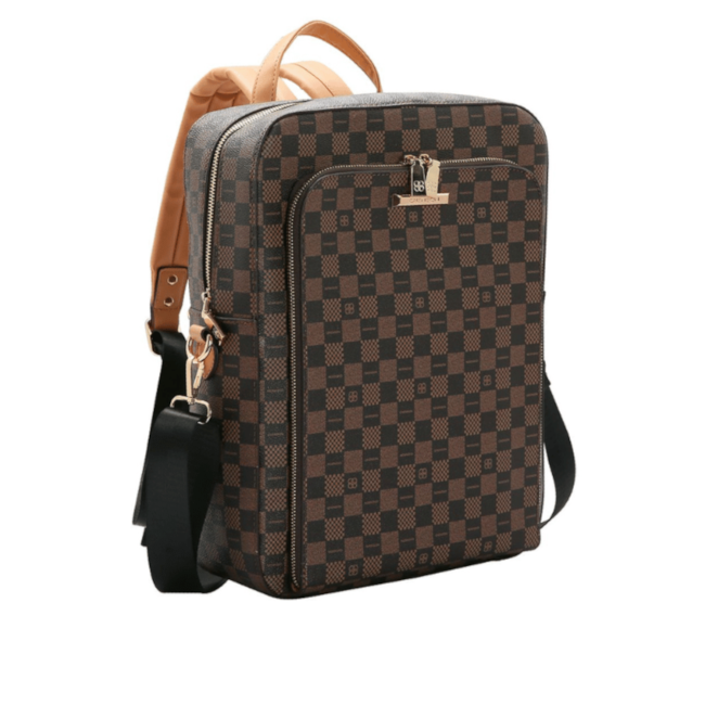Mochila Linha Monograma Classico Notebook Chenson Feminina Cafe