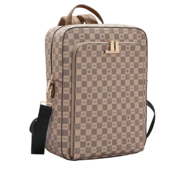 Mochila Linha Monograma Classico Notebook Chenson Feminina Natural