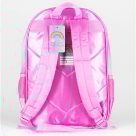 Mochila Luxcel Arco Iris Infantil Rosa