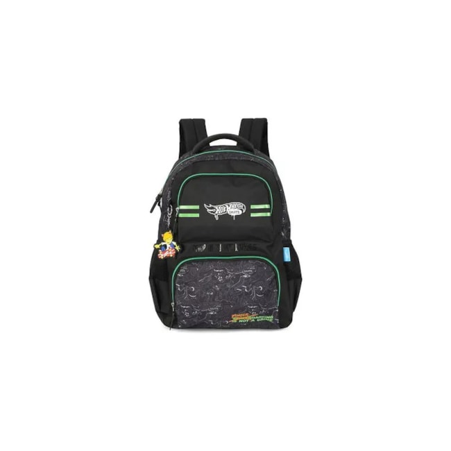 Mochila Luxcel Hot Wheels Infantil Feminina Verde