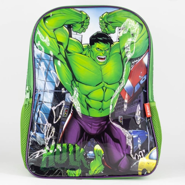 Mochila Luxcel Incrivel Hulk Infantil Verde