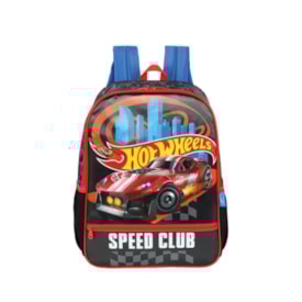 Mochila Luxcel Infantil Hot Wheels Masculina  Preto