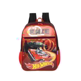 Mochila Luxcel Infantil Hot Wheels Masculina  Vermelho