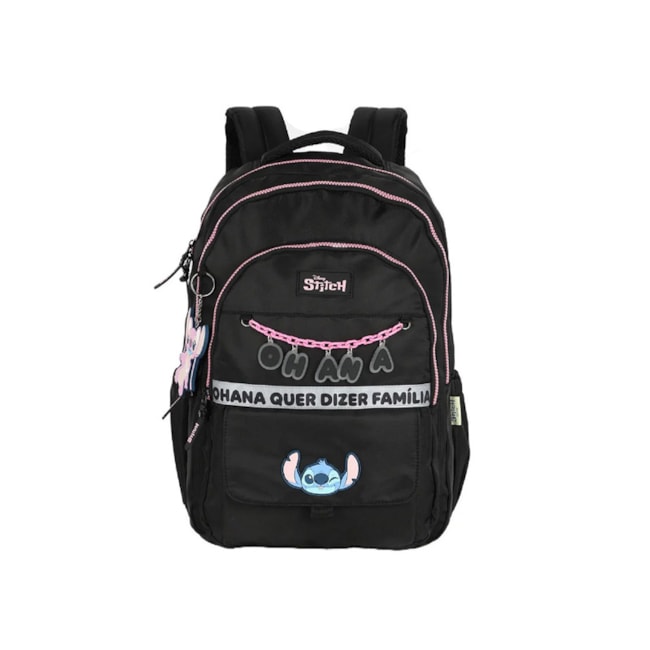 Mochila Luxcel  Stitch Infantil Feminina Preto