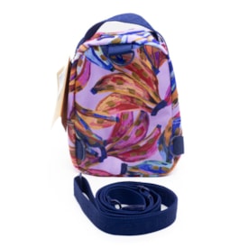 Mochila Pequena Casual Estampada Farm Feminina Azul