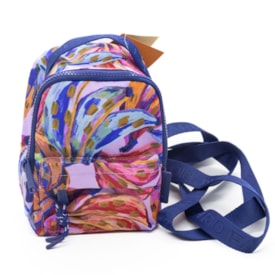 Mochila Pequena Casual Estampada Farm Feminina Azul