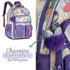 Mochila Rebecca Bonbon Infantil Feminina Holográfico Lilas