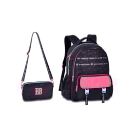 Mochila Rebecca Bonbon Infantil Feminina Preto