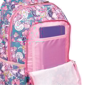 Mochila Sestini Magic Gatinhos Feminina Rosa/azul