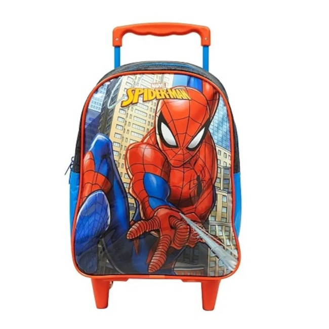 Mochila Xeryus De Rodinha Homem Aranha Vermelho/azul