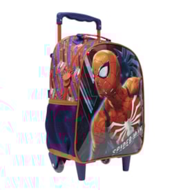 Mochila Xeryus De Rodinha Spider Man Infantil Marinho e Marinho/vermelho